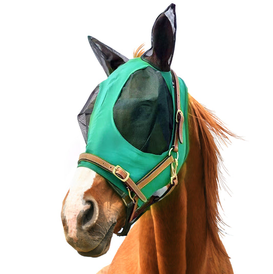 Lycra Mesh Fly Mask For a Horse with Ears - Multi-Size Options