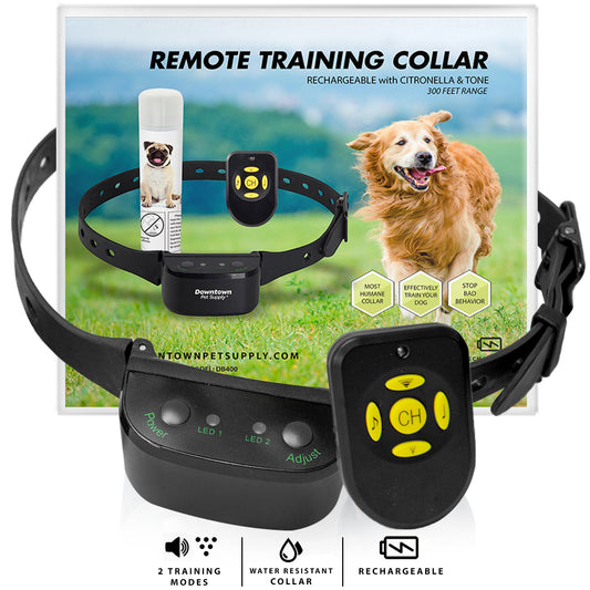 No Bark Dog Collar for Training with Remote and Citronella Spray
