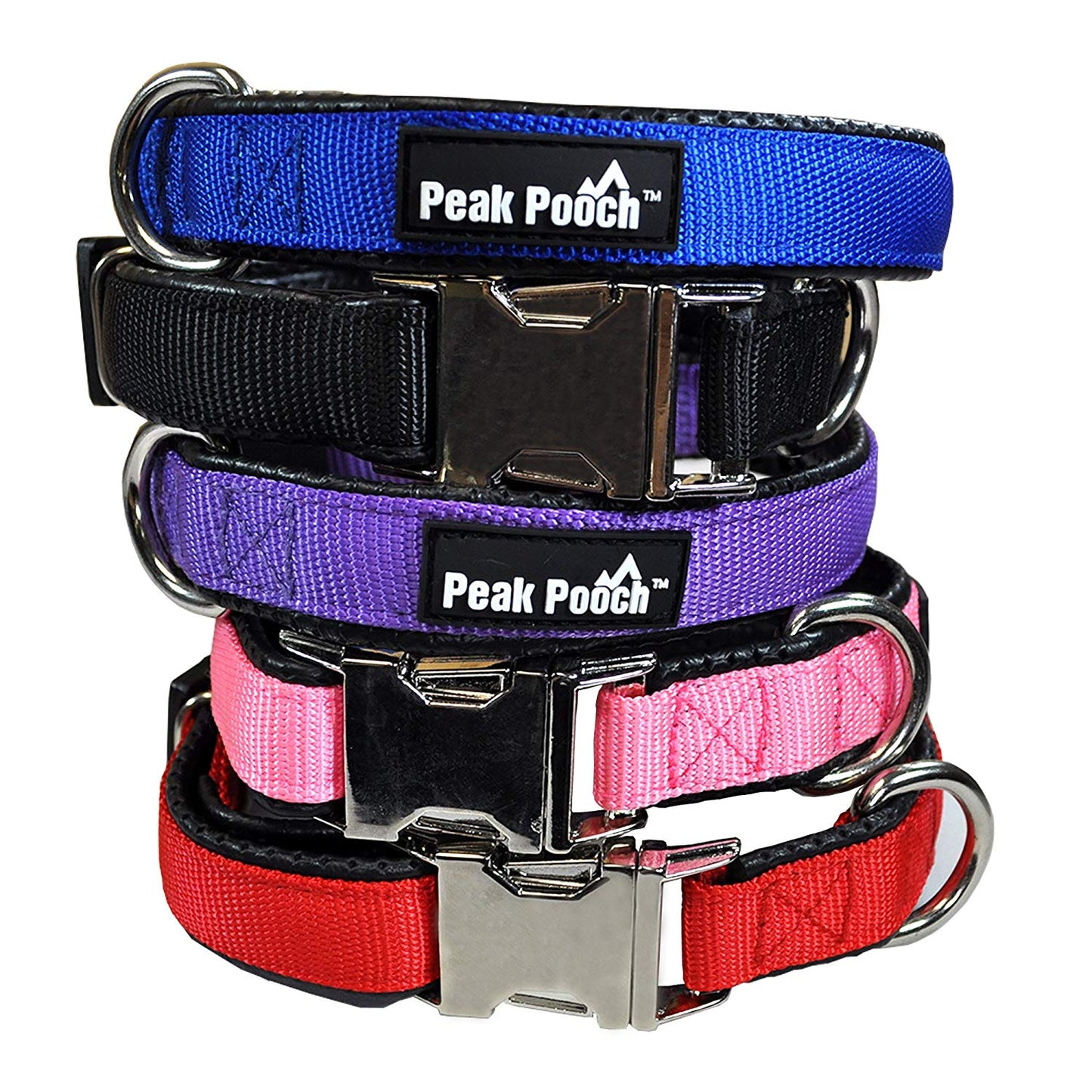 Adjustable Quick Release Dog Collar - Multi-Size and Color Options