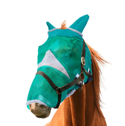 Horse Fly Mask with Ears or with Nose, Equine Face Fine Mesh Without Ears or Nose, Head Cover for Horses